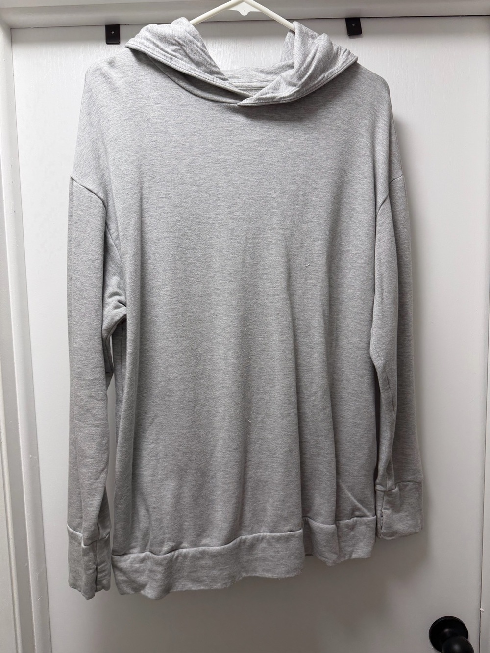 aerie Light Gray Crewneck Hooded Sweater